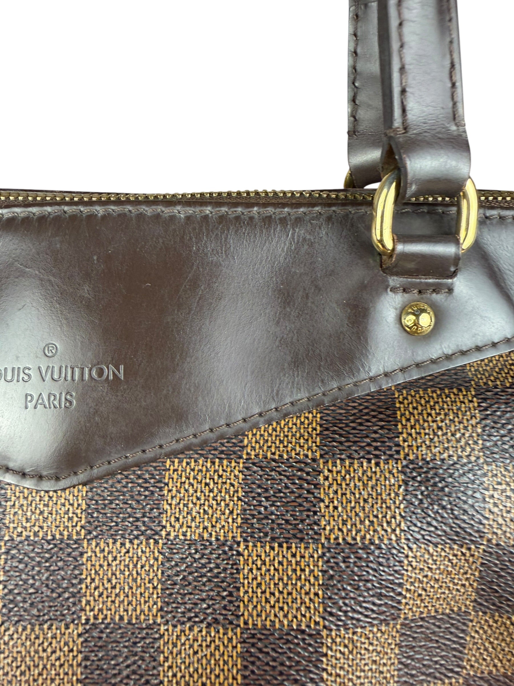 Louis Vuitton Canvas Damier Ebene Totally Shoulder/Tote Bag