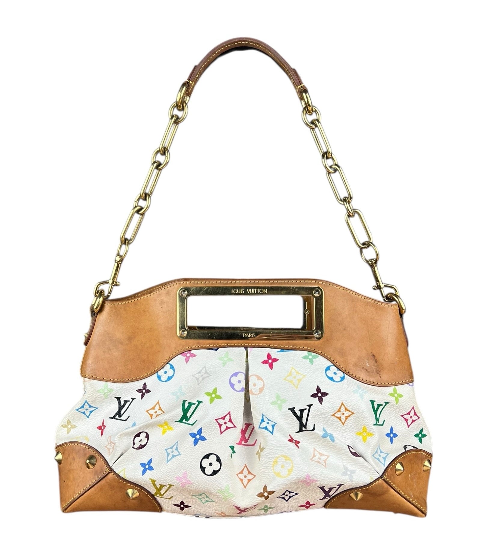 Louis Vuitton White Murakami Judy MM 2Way