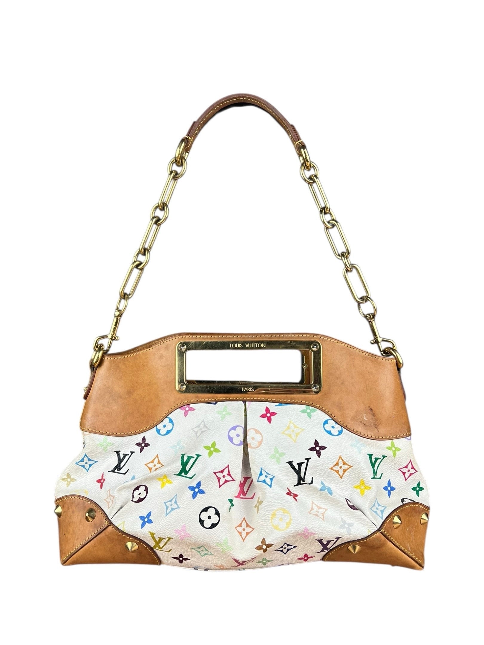 Louis Vuitton White Murakami Judy MM 2Way