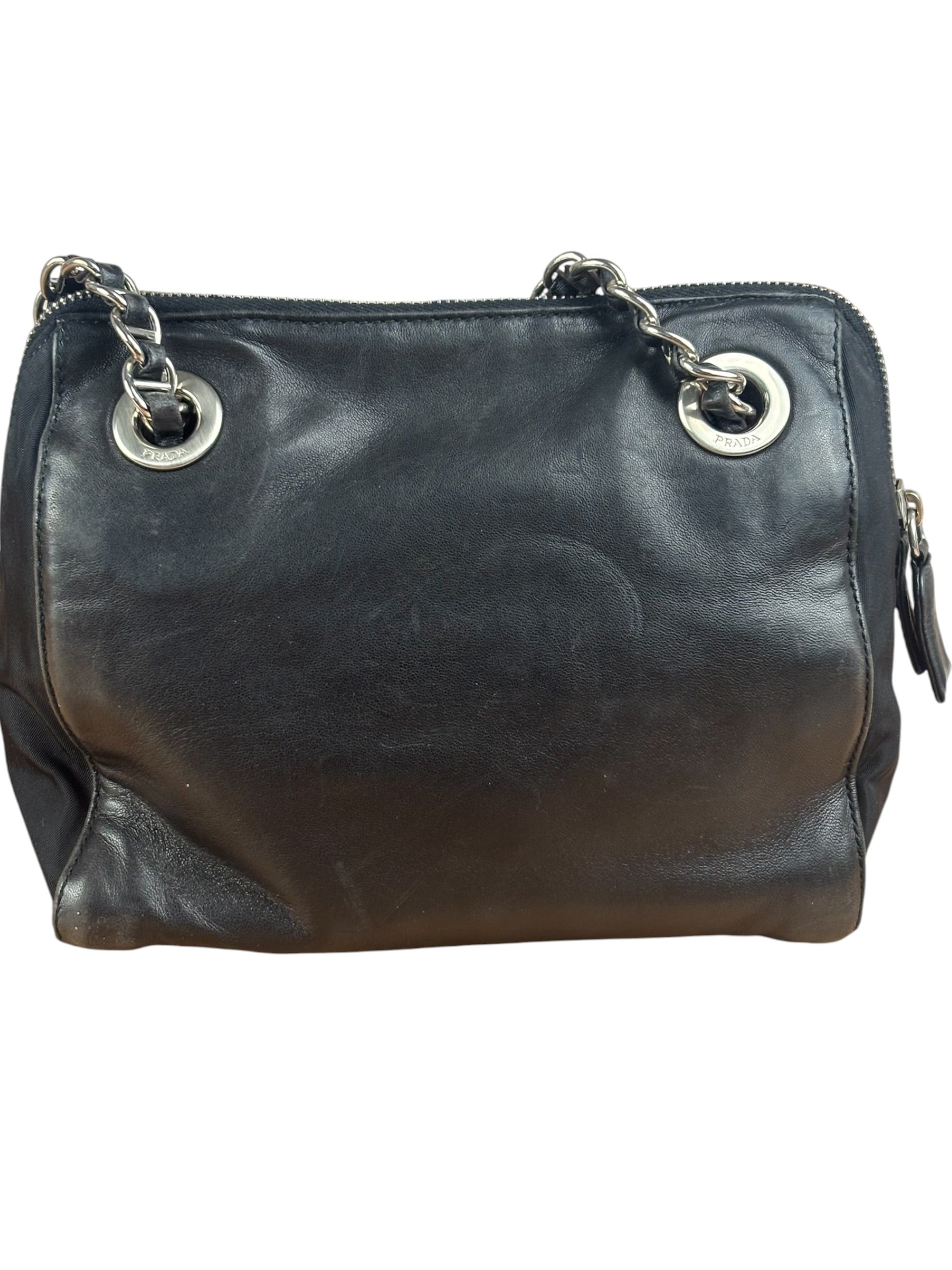 Prada Vintage Nappa Leather Chain Shoulder Bag