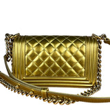 Chanel Gold Metallic CC Boy Bag 2014