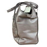 Coach Putty Grey Leather Taylor Eyelet Caryall Shoulder Bag
