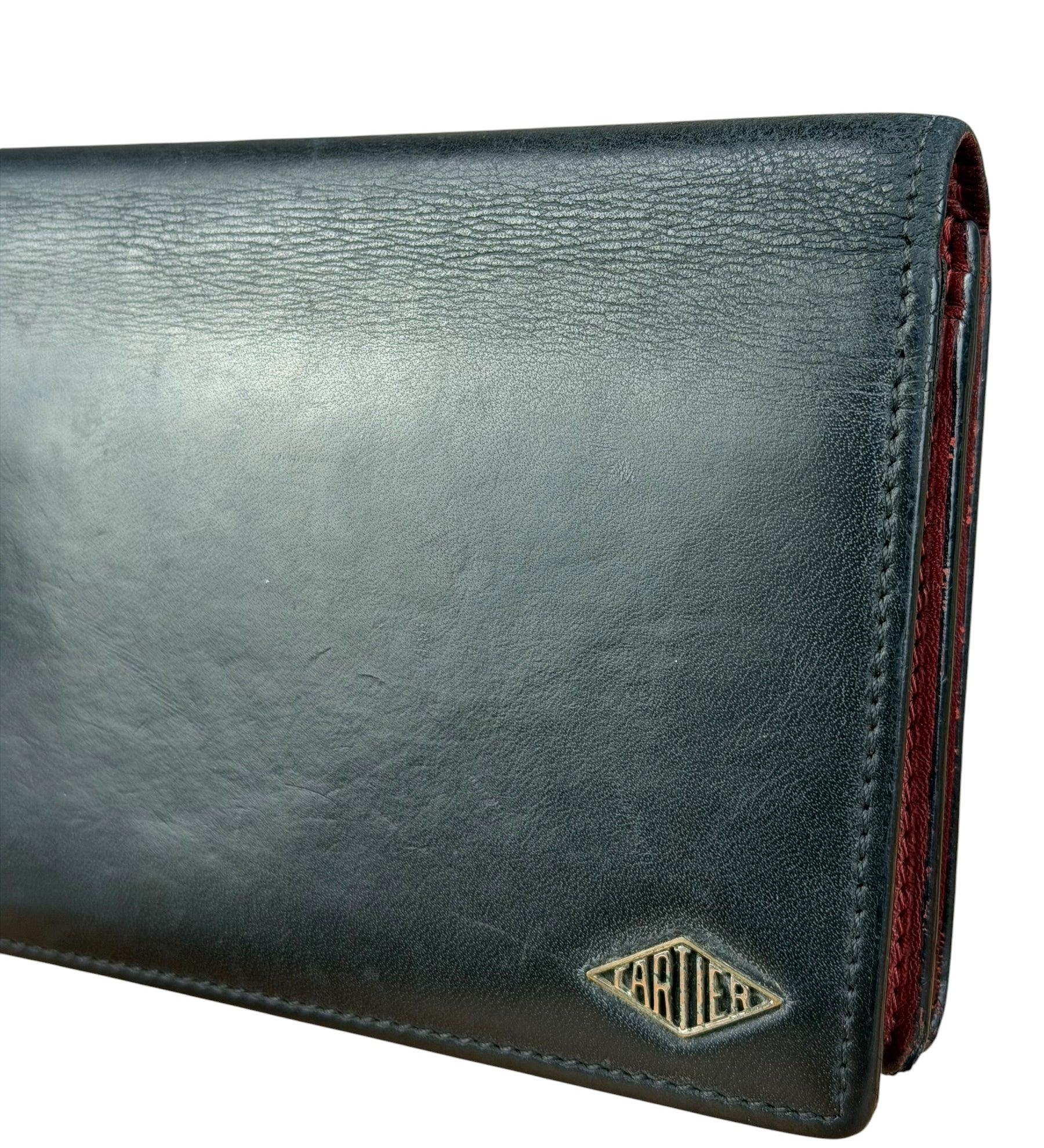 Cartier Black Leather Louis Multipurpose Continental Long Wallet