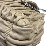 Prada Beige Nappa Leather Gaufre Chain Shoulder Bag