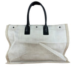 Saint Laurent Beige Canvas Rive Gauche Tote Bag