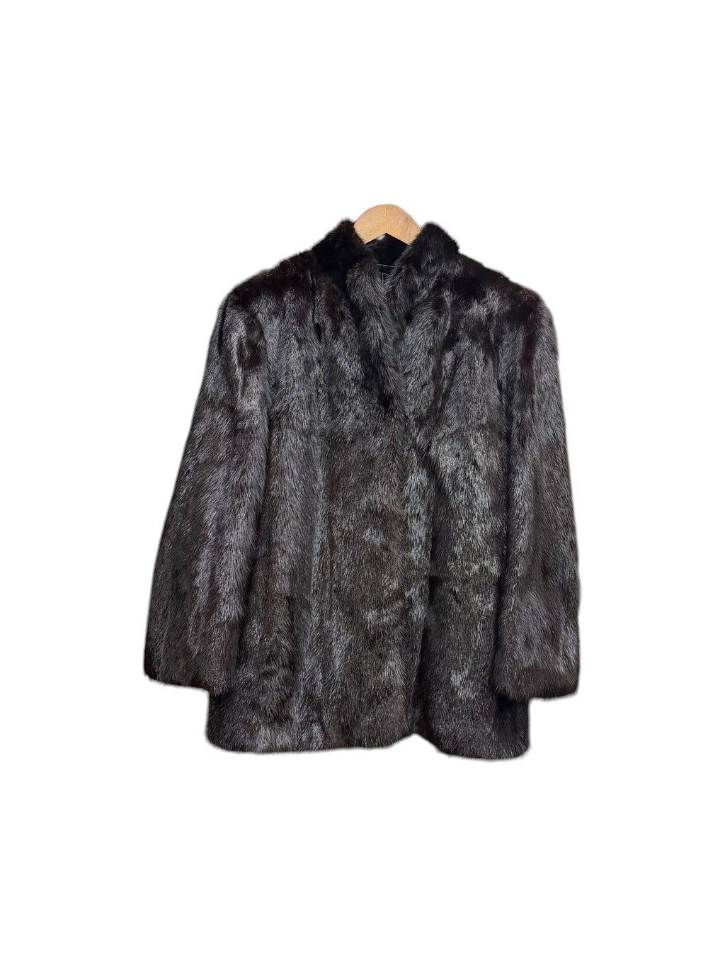 Vintage Dark Brown Mink Fur Coat