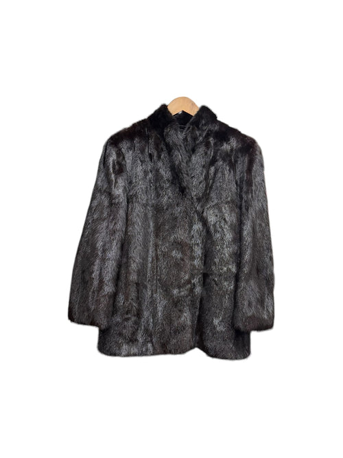 Vintage Dark Brown Mink Fur Coat