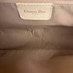Christian Dior Vintage Beige Leather Stitch Saddlebag