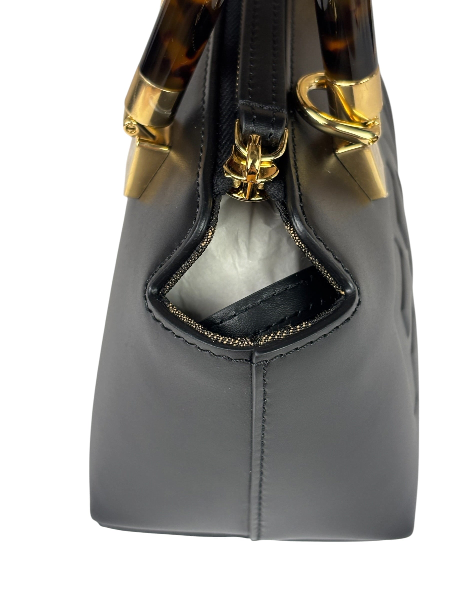 Fendi Black Leather Mini By The Way Boston Bag