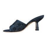 Gucci Denim Sparkle Monogram Heels