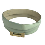 Gucci G Logo Thin Leather Mint Belt