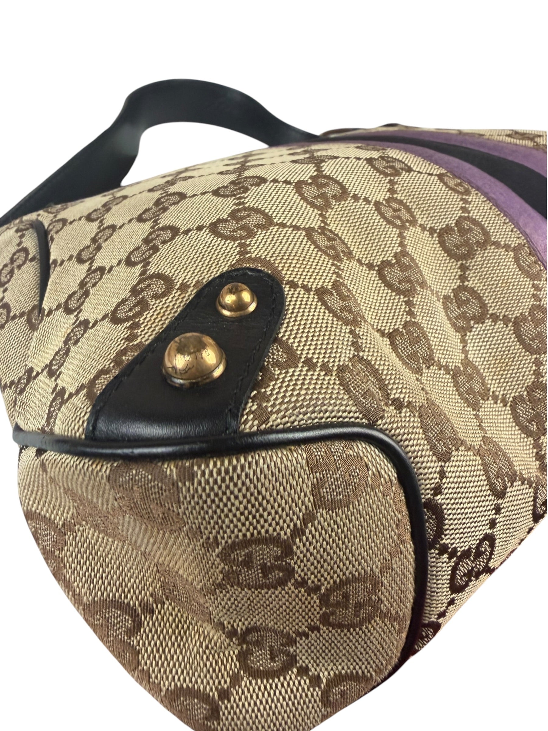 Gucci GG Canvas Web Horsebit Shoulder Bag