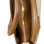 Miu Miu Beige/Brown Bicolor Leather Madras Handbag