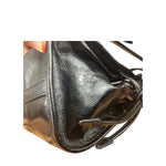 Prada Black Patent Leather Bonnie Medium Two-Way Bag