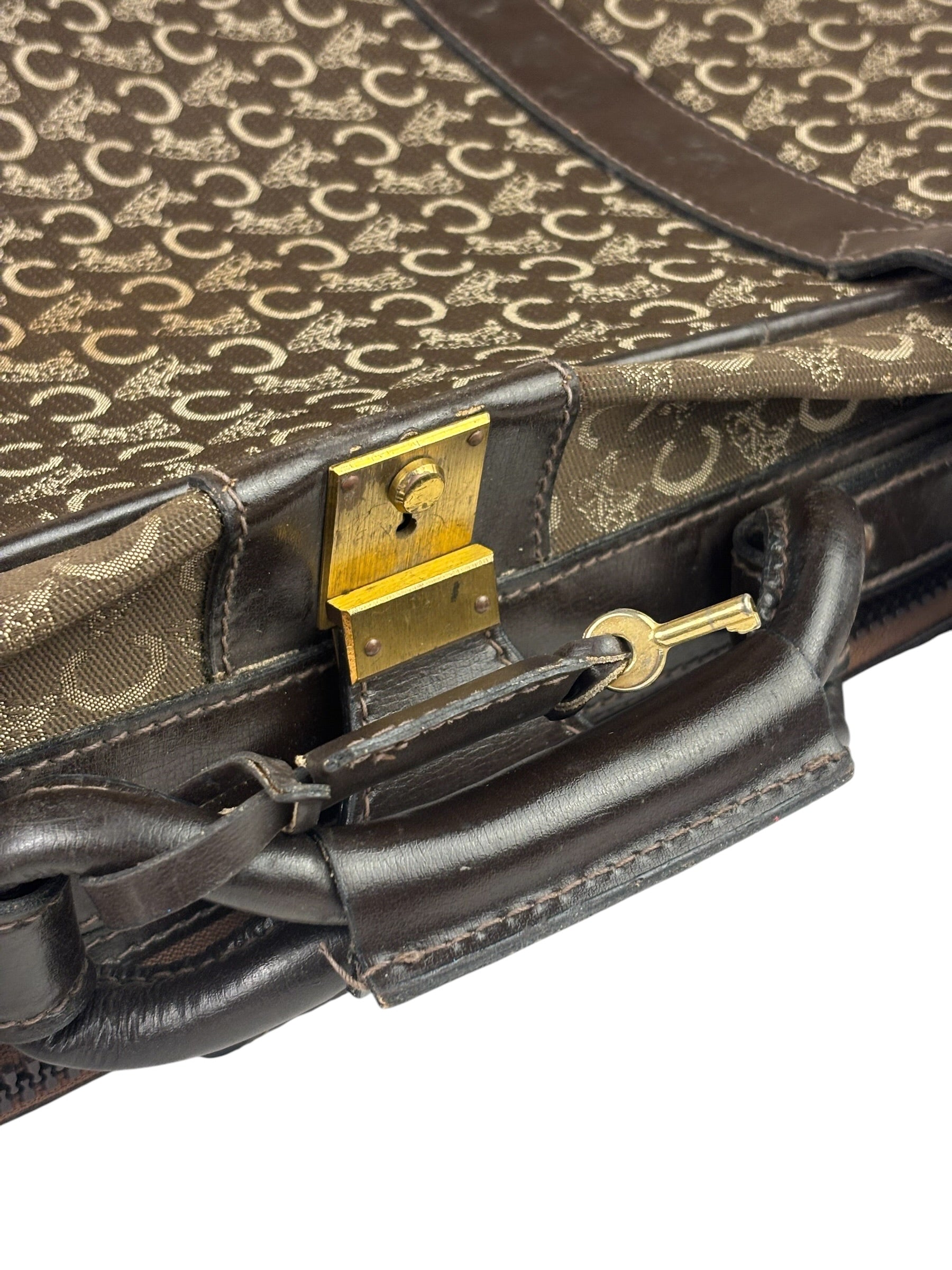 Celine Vintage Macadam Canvas Travel Bag