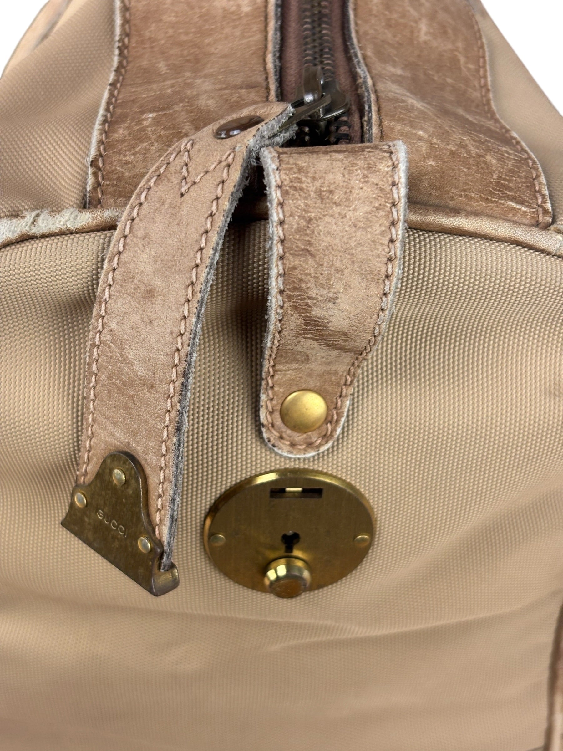 Gucci Vintage Canvas Duffle Bag