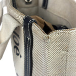 Chloe Grey/Black Leather Trim Tote