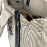 Chloe Grey/Black Leather Trim Tote