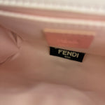 Fendi Pink Python Flower Studded Mini Chain Shoulder Bag