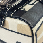 Chanel Cream Leather Coated Canvas Le Train Boston Bag 2006