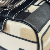 Chanel Cream Leather Coated Canvas Le Train Boston Bag 2006
