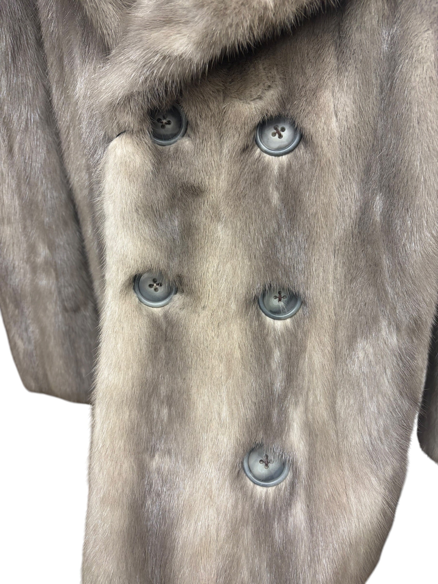 Vintage Koslouis Light Grey Mink Fur Coat