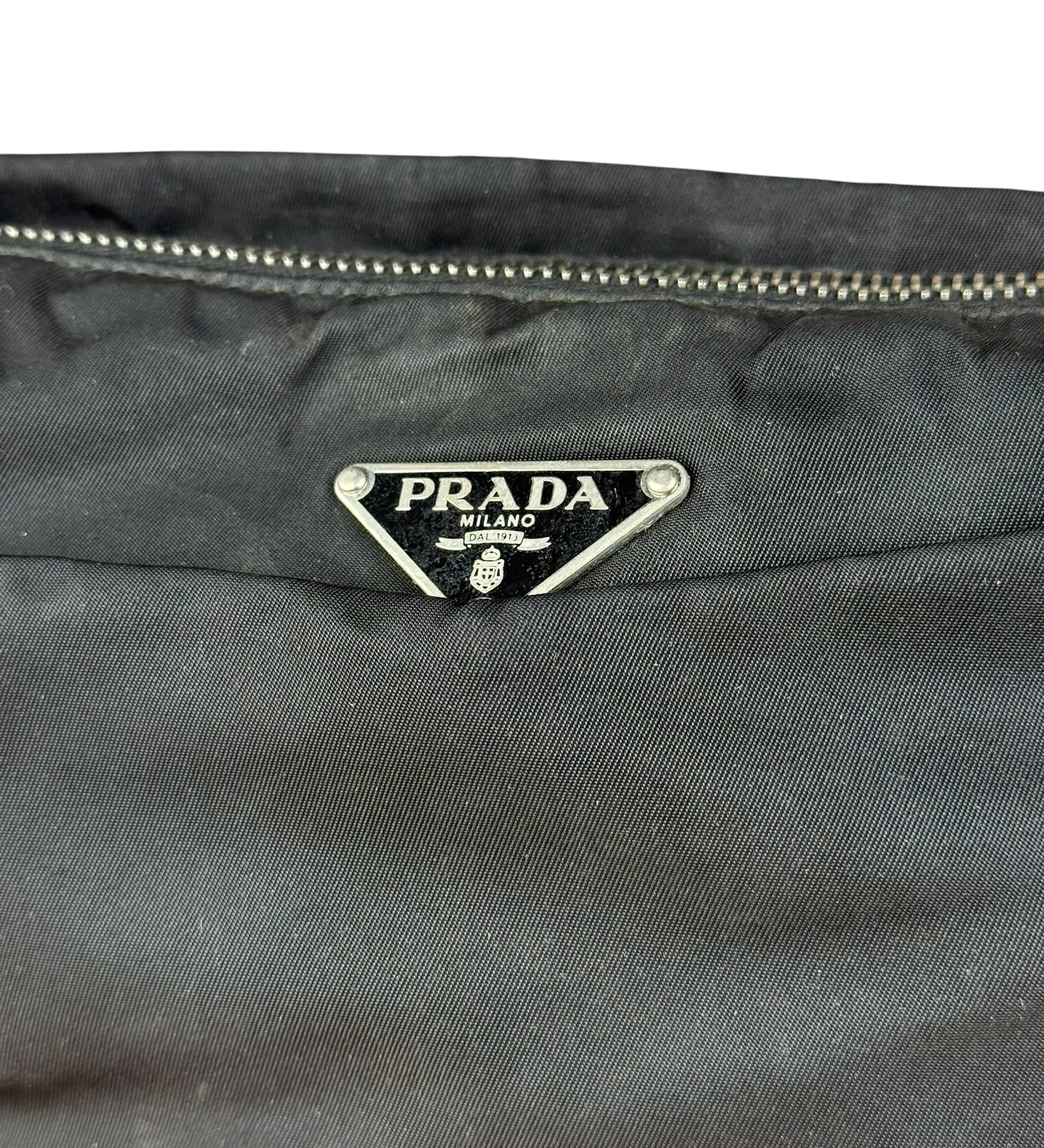 Prada Vintage Black Nylon Crossbody Bag