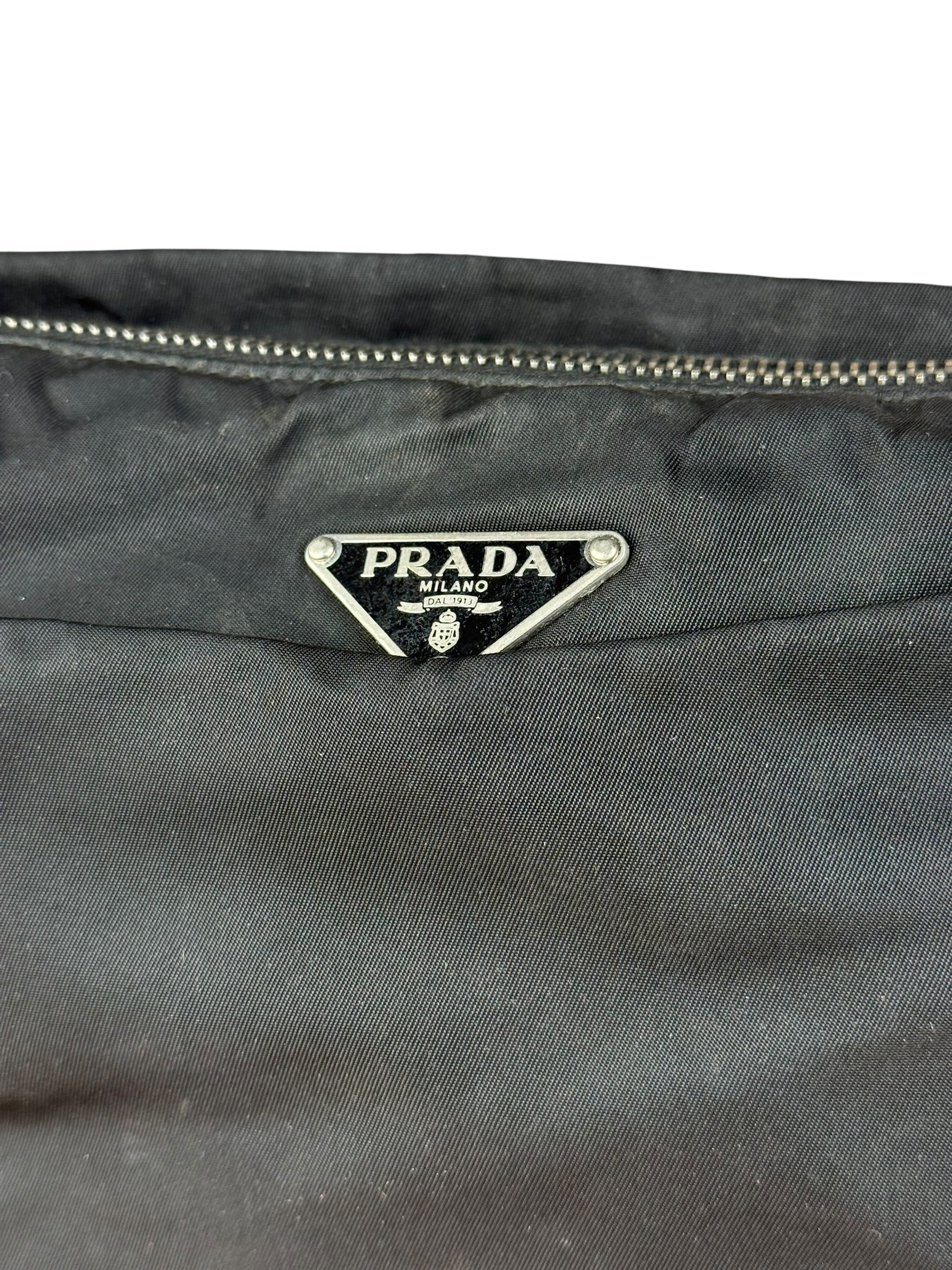 Prada Vintage Black Nylon Crossbody Bag
