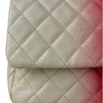 Chanel Quilted Caviar Ivory/Pink Ombre Jumbo Flap 2013