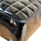 Chanel Glossy Black Patent Leather Chocolate Bar Tote Bag