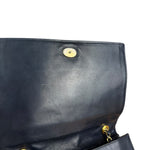 Chanel Black Diamond Stitch Flap CC Bag 1988