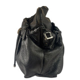 Burberry Black Ruched Leather Curzon Satchel Crossbody Bag