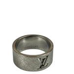 Louis Vuitton Silver Logo Cut-Out Ring