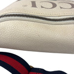 Gucci Ivory Leather Logo Print Belt Bumbag