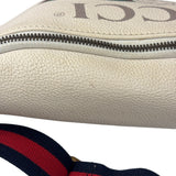 Gucci Ivory Leather Logo Print Belt Bumbag