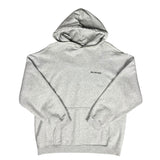 Balenciaga Logo Pullover Hoodie Grey