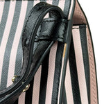 Salvatore Ferragamo Pink/Black Striped Crossbody Bag
