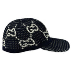 Gucci Navy GG Crochet Cotton Baseball Hat