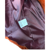 Fabio Mantegazza Vintage Orange Sheared Faux Fur Coat
