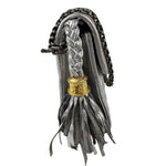 Chanel Vintage Metallic Silver Quilted Tassel Flap Bag 1997