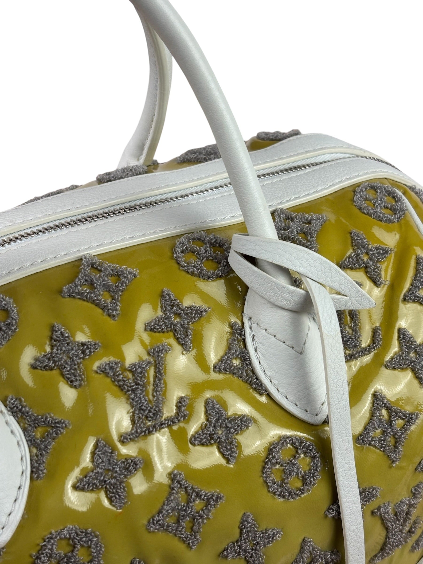 Louis Vuitton Yellow Monogram Bouclettes Speedy Round Handbag Spring 2012
