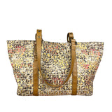 Fendi FF Floral Zucchino Shoulder Tote