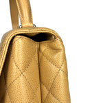 Chanel Beige Calfskin Kelly Top Handle Bag 2001