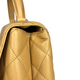 Chanel Beige Calfskin Kelly Top Handle Bag 2001