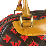 Louis Vuitton Red Tuffetage Cube Monogram Deauville