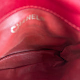 Chanel Vintage Red CC Leather Chain Belt Bag 90s
