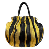 Prada Bicolor Leather Nappa Waves Tote Bag