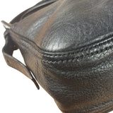 Fendi Vintage Black Leather Double Flap Baguette