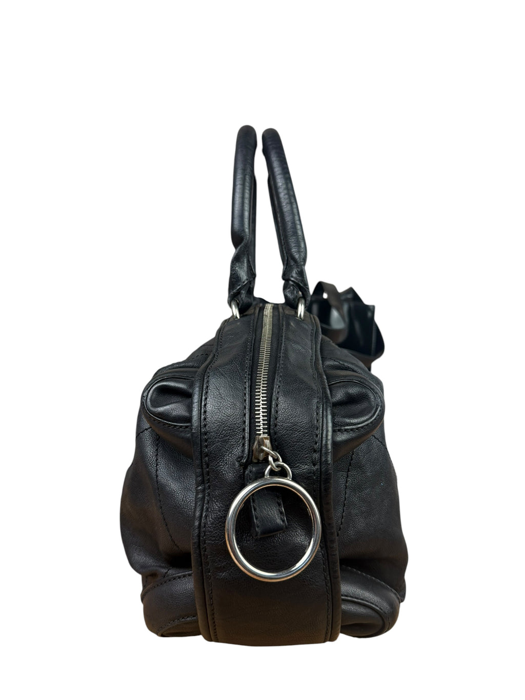 Chanel Black Quilted Leather Wild Stitch Handbag 2005