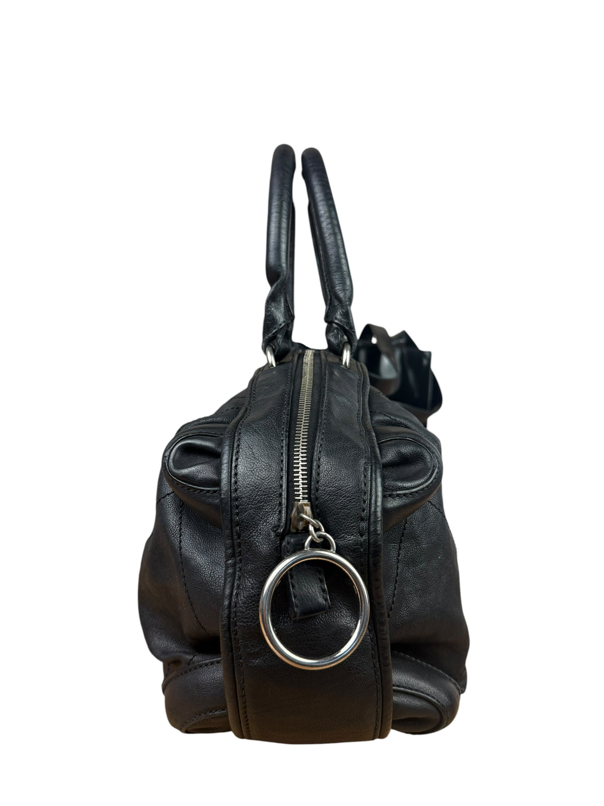 Chanel Black Quilted Leather Wild Stitch Handbag 2005